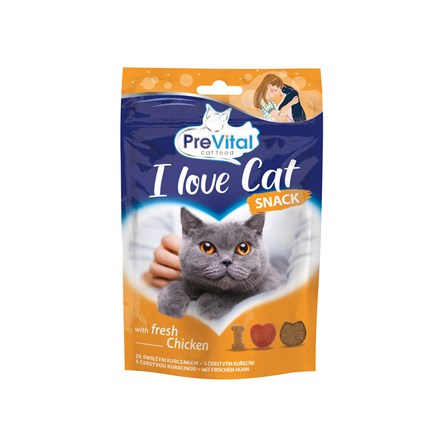 PreVital I Love Cat pamlsky s kuřecím pro kočky