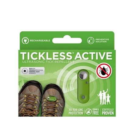 TICKLESS® ACTIVE Dobíjecí ultrazvukový odpuzovač klíšťat a blech pro lidi Green