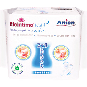Biointimo anion vložky (16ks/fol) night