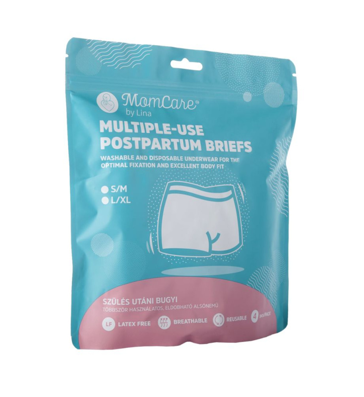 MomCare by Lina Postpartum Briefs poporodní kalhotky L-XL 4 ks