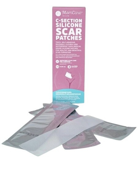 MomCare by Lina C-Section Silicone Scar Patches silikonové náplasti na jizvy po císařském řezu velikost S-M 3x15 cm 3 ks