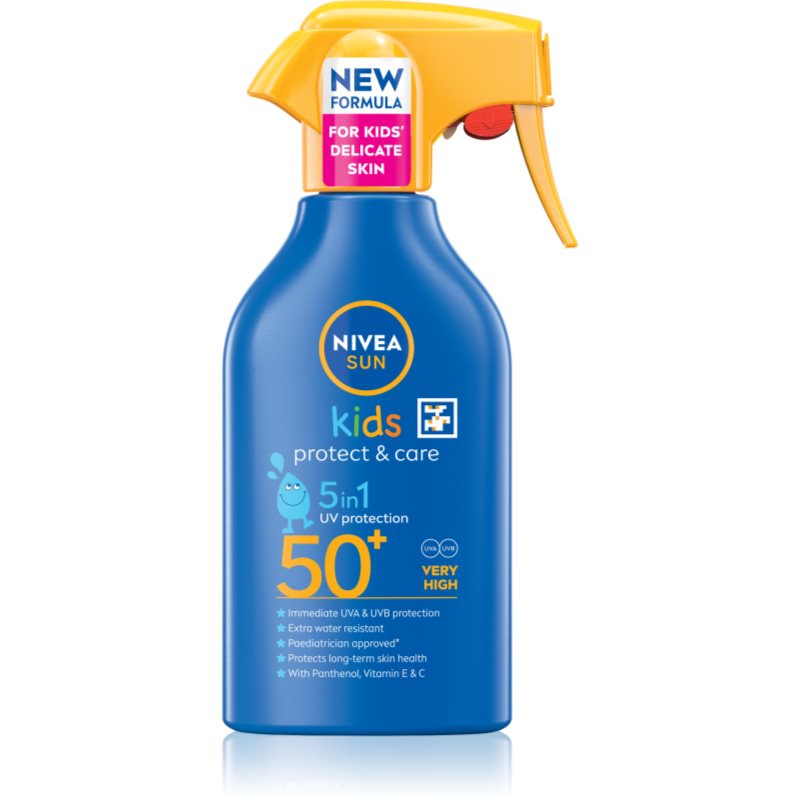 NIVEA Sun Kid's Protect&Care sprej na opalování SPF50+ 250 ml