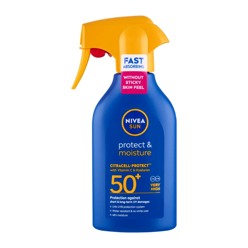 NIVEA Sun Protect&Moisture sprej na opalování SPF50+ 250 ml