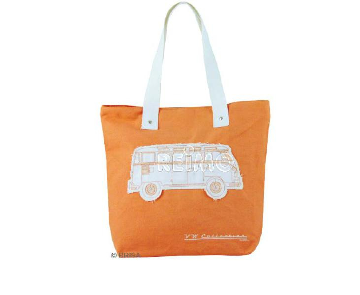 VWCOL Plátěná nákupní taška VW Collection oranžová, 40 x 35 x 10 cm