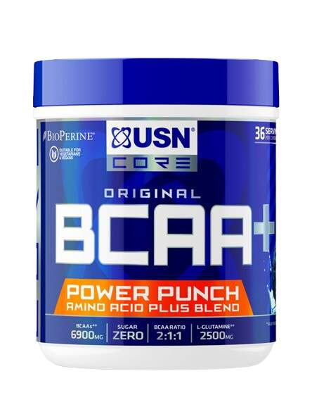 USN BCAA Power Punch 400g - modrá malina