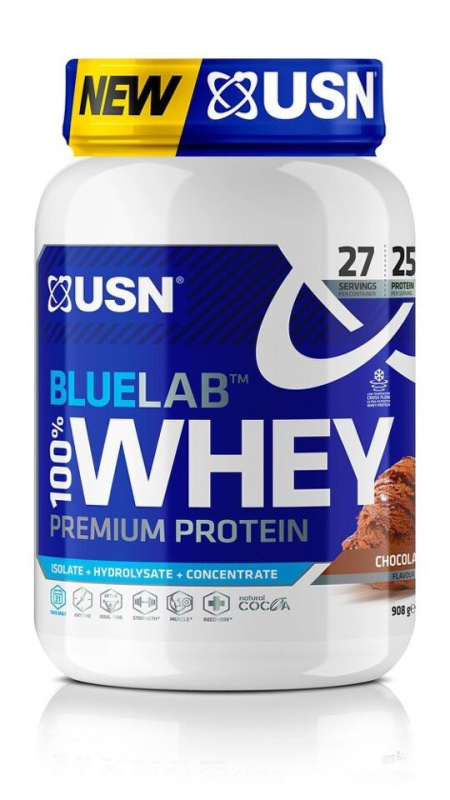 USN Bluelab 100% Whey Premium Protein 908 g - čokoláda