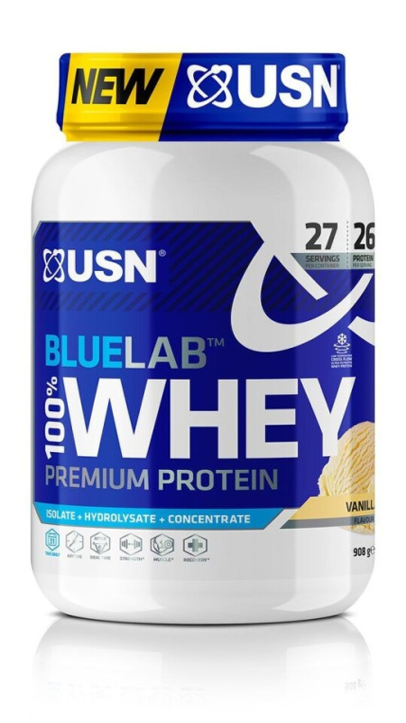 USN Bluelab 100% Whey Premium Protein 908 g - vanilka