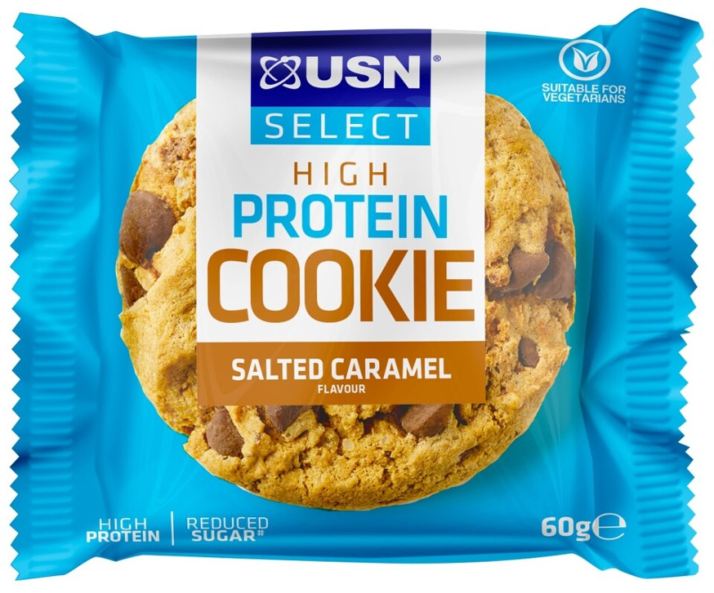 USN (Ultimate Sports Nutrition) USN High Protein Cookie 60 g - slaný karamel