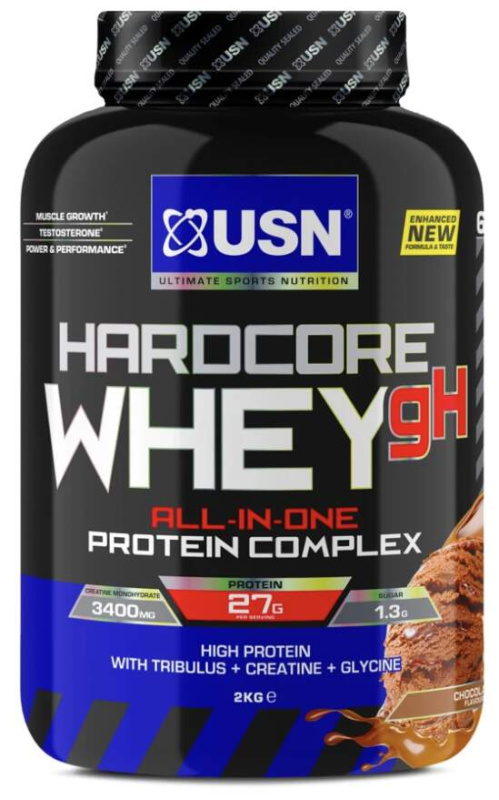 USN Hardcore Whey gH 2000g - čokoláda