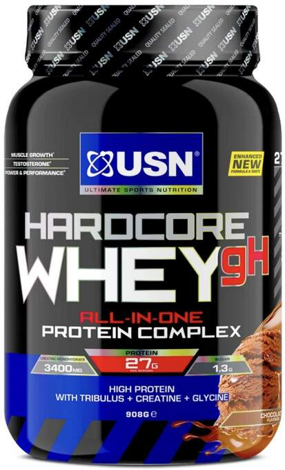 USN Hardcore Whey gH 908g - čokoláda