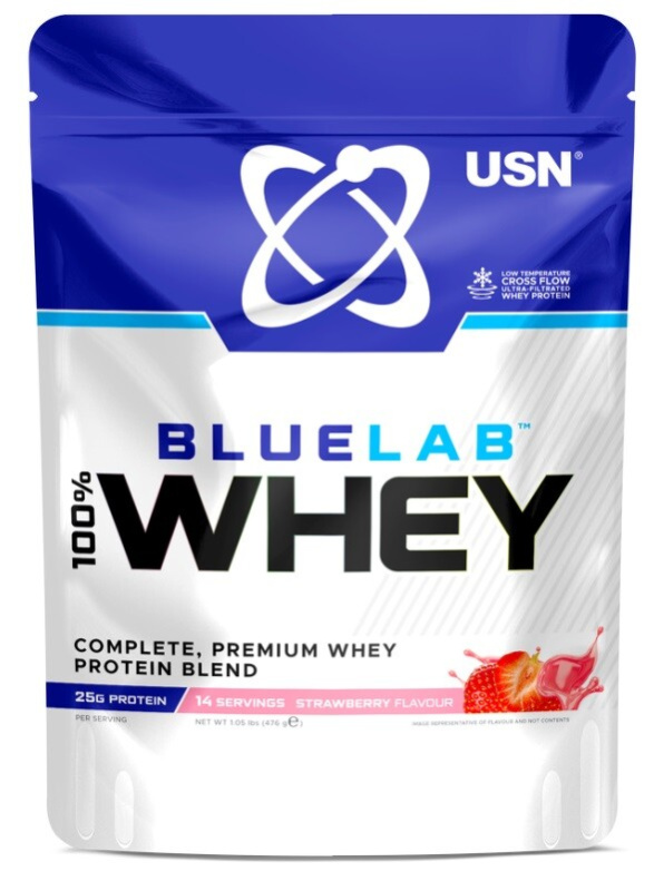 USN BlueLab 100% Whey Premium Protein 476g - jahoda