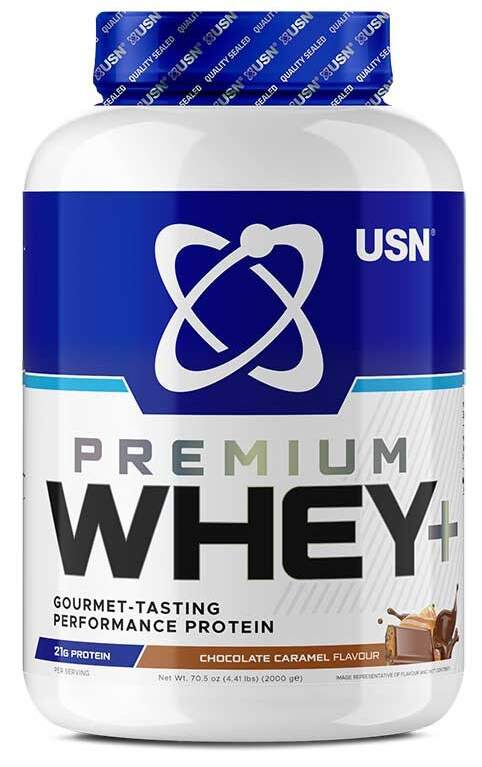 USN Whey+ Premium Protein 2000 g - čokoláda/karamel 