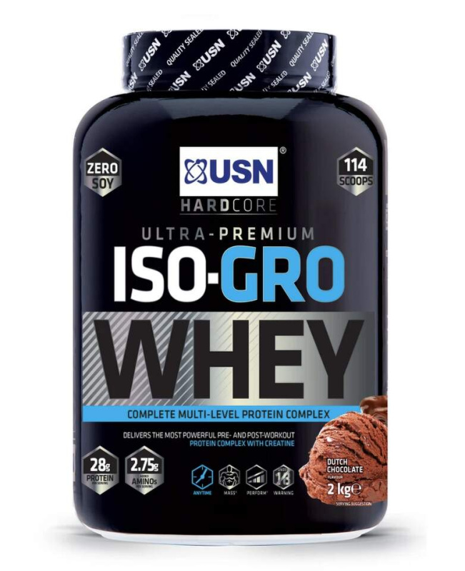 USN ISO-GRO Whey 2000 g - holandská čokoláda
