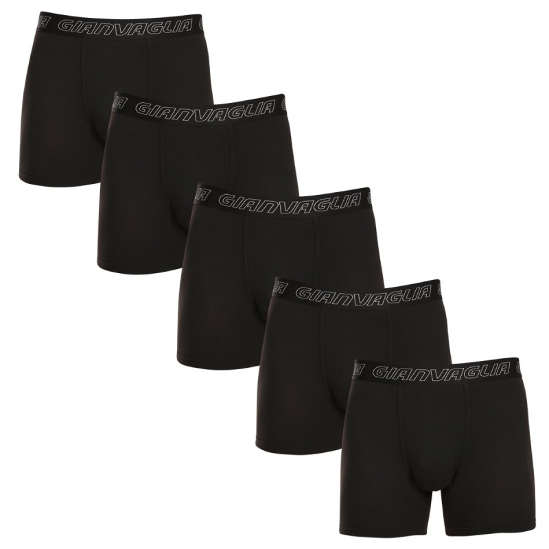 5PACK pánské boxerky Gianvaglia černé (GVG-5015) XXL, trenky / trenýrky