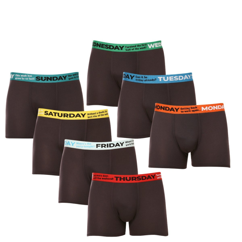 7PACK pánské boxerky Gianvaglia černé (GVG-5068) M, trenky / trenýrky