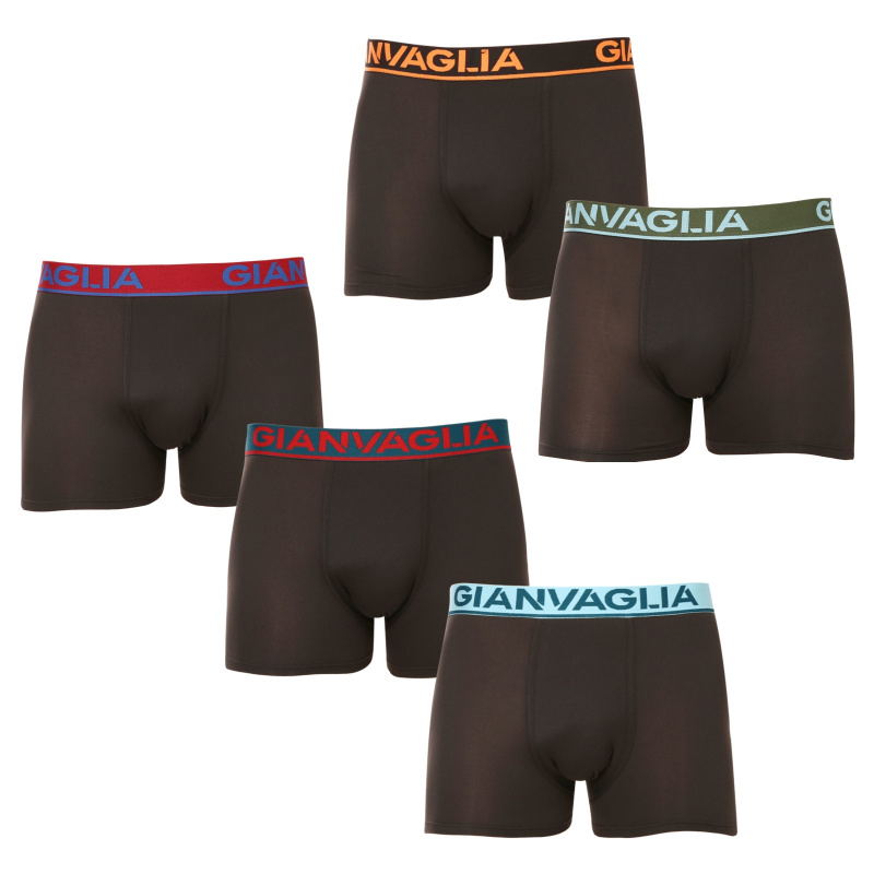 5PACK pánské boxerky Gianvaglia černé (GVG-5010) M, trenky / trenýrky