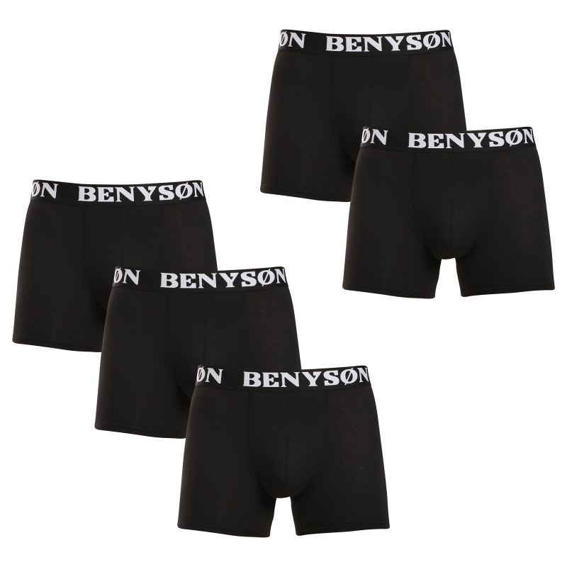 5PACK pánské boxerky Benysøn černé (4004) L, trenky / trenýrky