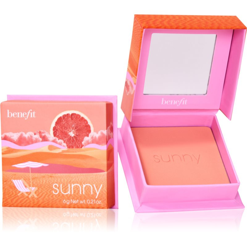 Benefit Sunny WANDERful World pudrová tvářenka odstín Warm coral 6 g