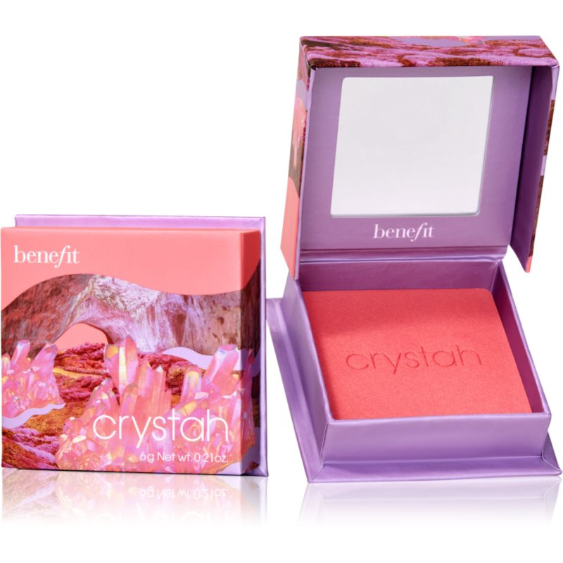 Benefit Crystah WANDERful World pudrová tvářenka odstín Strawberry pink 6 g