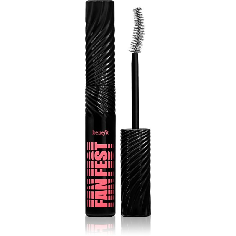 Benefit Fan Fest Fanning & Volumizing Mascara řasenka pro objem a zahuštění řas odstín Hyper Black 8,5 g