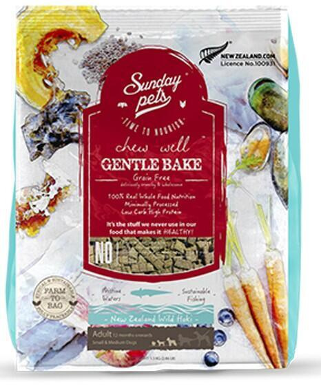 SUNDAYPETS GENTLE BAKE HOKI ADULT SMALL/MEDIUM BREED 1,3 kg