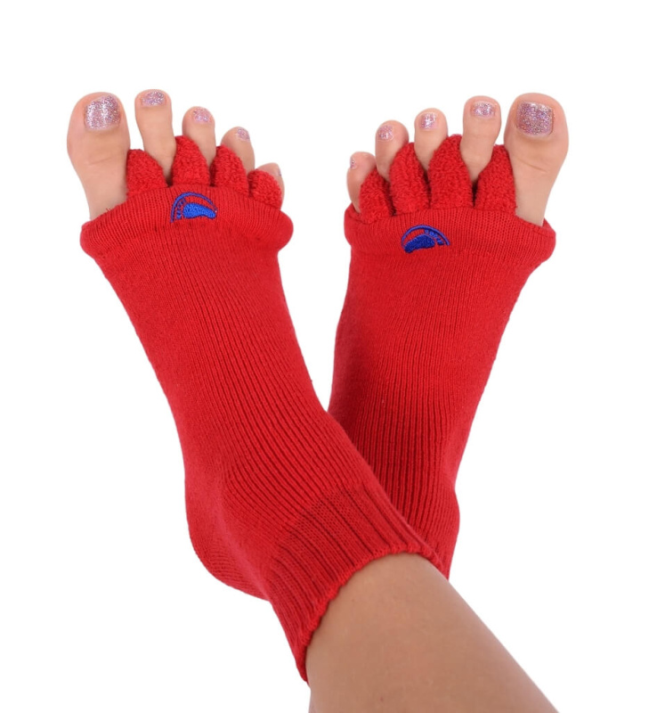 HAPPY FEET Adjustační ponožky red velikost L