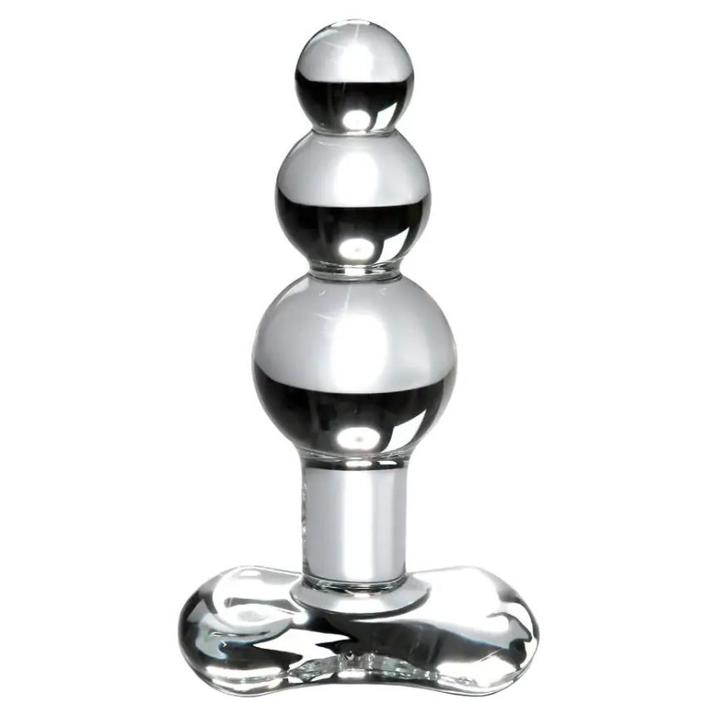 Luxusní skleněný anální kolík Pipedream Icicles N° 47 Clear