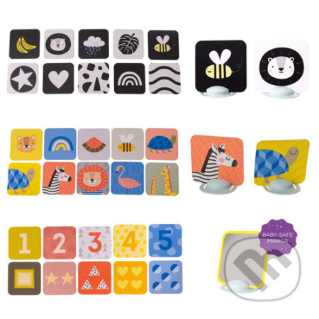 Taf Toys Tummy Time Spining Book Urban Garden aktivity hračka pro miminka 0 m+ 18 ks