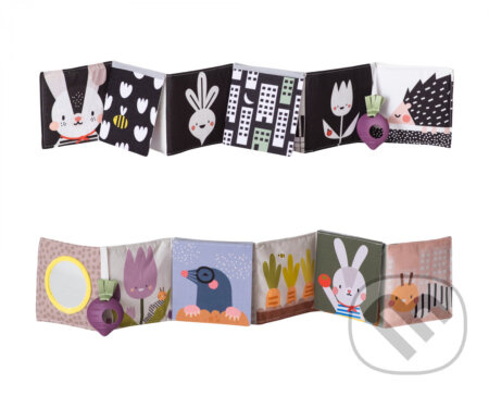 Taf Toys Pram Book Urban Garden kontrastní edukativní knížka 1 ks