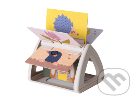 Taf Toys Tummy Time Spining Book Urban Garden otočná knížka 1 ks