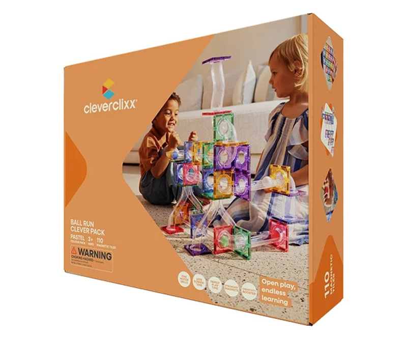 Cleverclixx - Kuličková dráha Clever Pack Pastel 110 ks