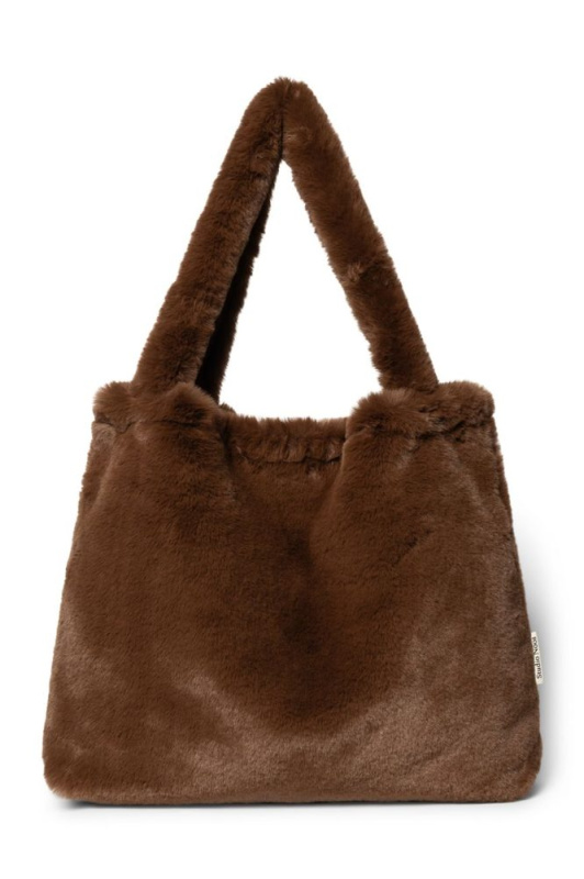 STUDIO NOOS Taška mom-bag Faux fur - Brown