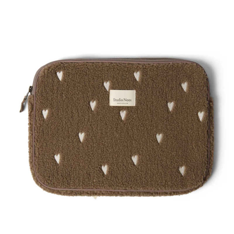STUDIO NOOS Obal na notebook - Brown Teddy Hearts Velikost: 15 palců