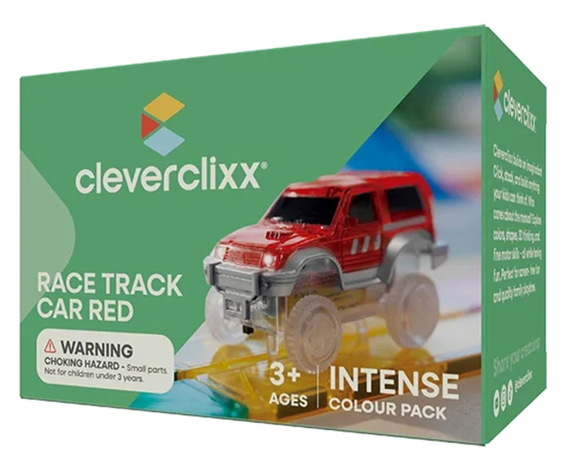 Cleverclixx – Magnetická závodní dráha – Autíčko červené – 1 kus