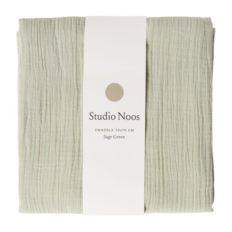 STUDIO NOOS Mušelínová plena Green 70 x 70