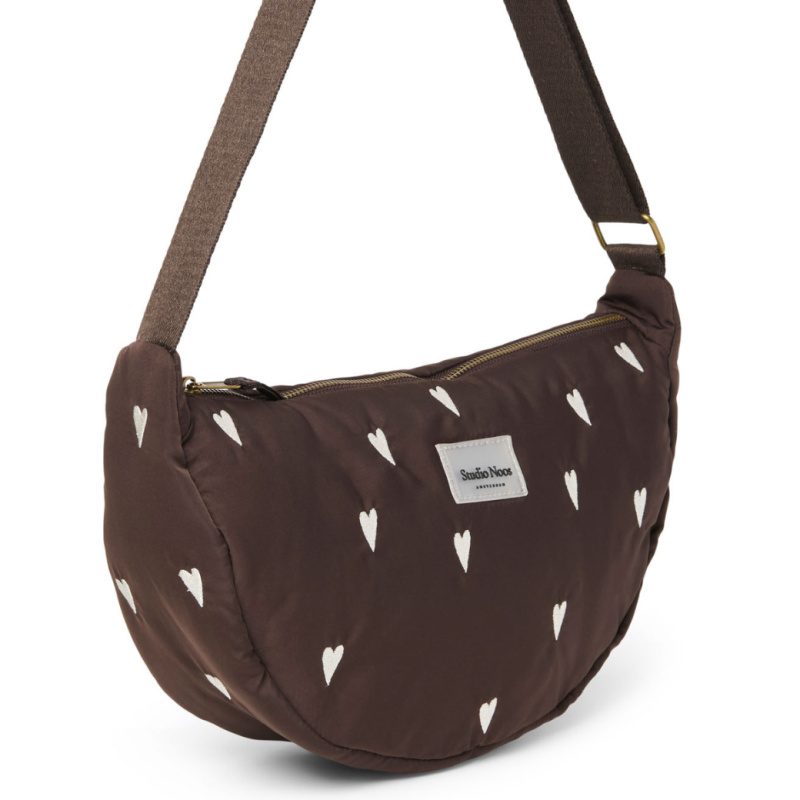 STUDIO NOOS Ledvinka  Puffy - Brown Hearts