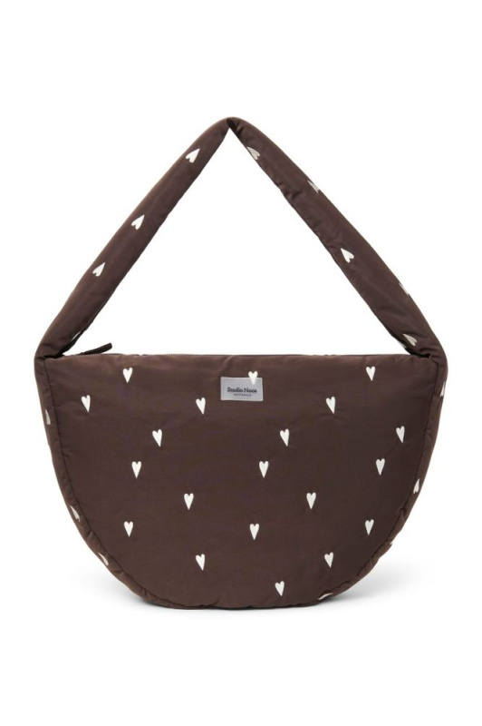 STUDIO NOOS Taška Cross body  Puffy - Brown Hearts