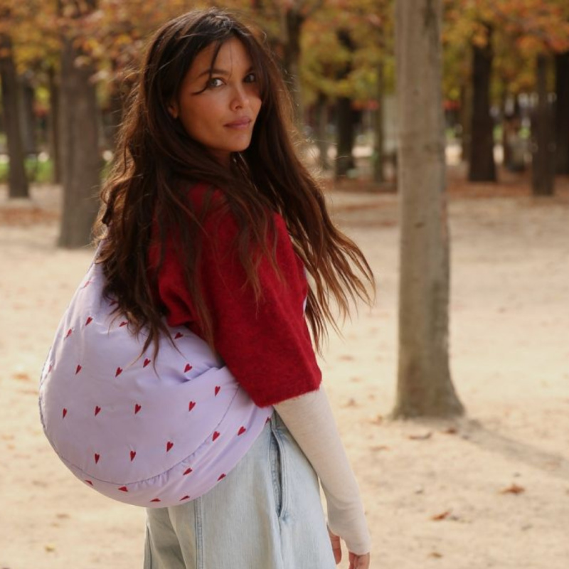 Studio Noos Puffy Cross Body Bag Purple Hearts