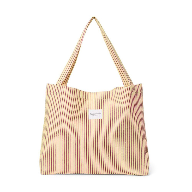 STUDIO NOOS Taška mom bag Poplin - Butter Yellow Striped
