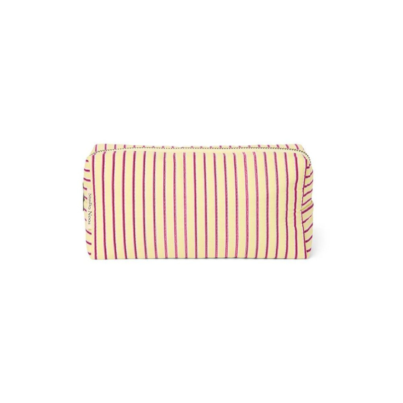 STUDIO NOOS Pouzdro Poplin - Butter Yellow Striped