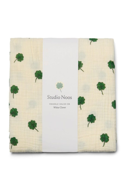 STUDIO NOOS Mušelínová plena White Clover 120 x 120