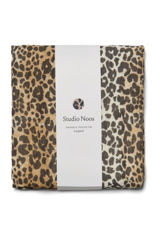 STUDIO NOOS Mušelínová plena Leopard 120 x 120