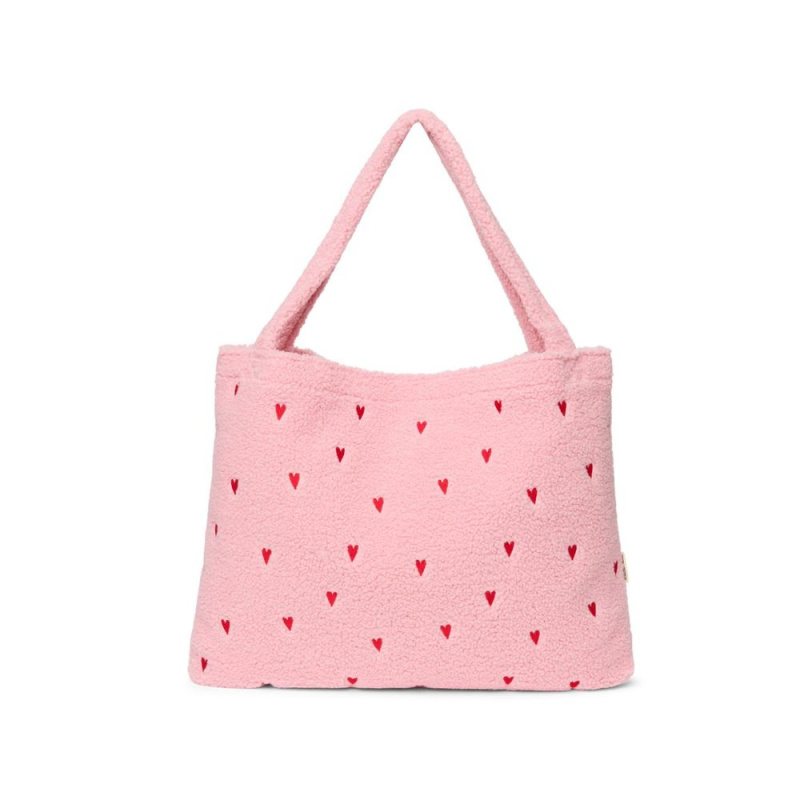 Studio Noos Teddy MOM BAG | Light Pink hearts
