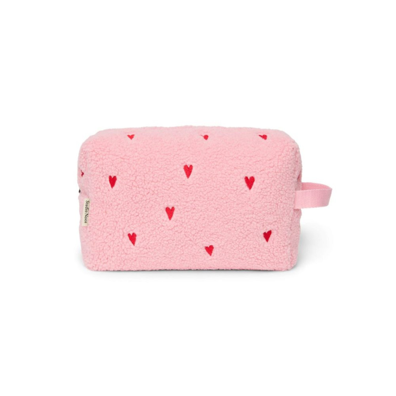 Studio Noos Teddy Toiletry - toaletní taštička | Light Pink Hearts