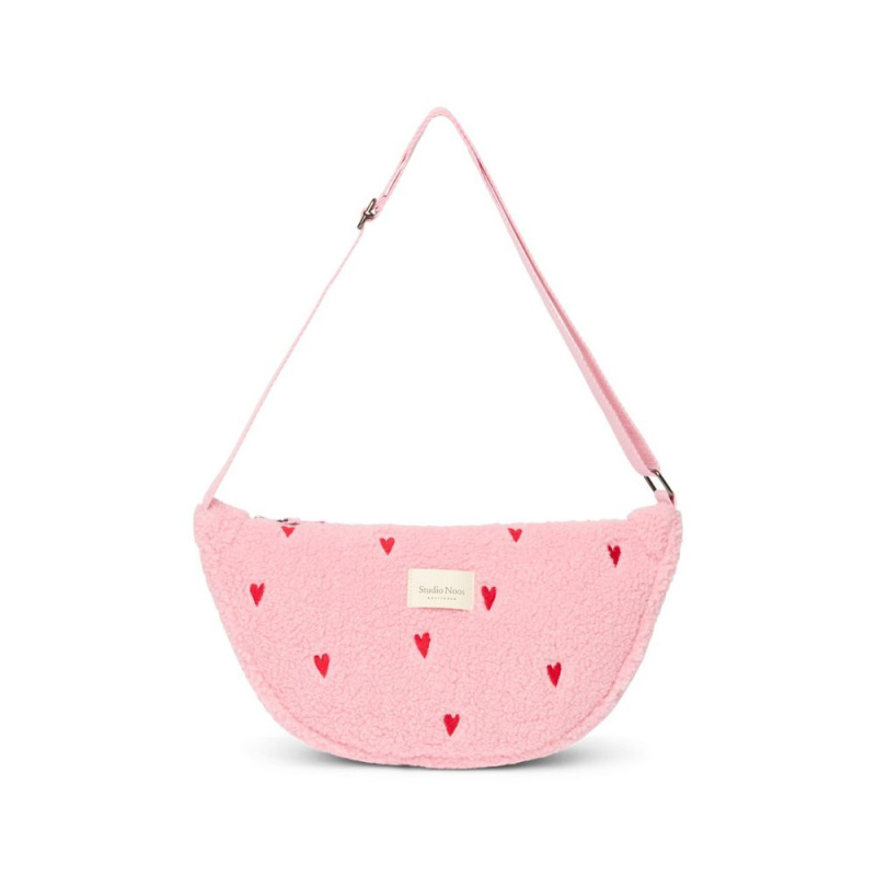 Studio Noos Teddy Hearts Adult FANNY kabelka | Light Pink Hearts
