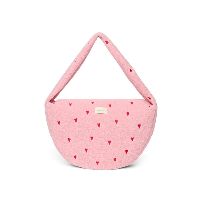 Studio Noos Teddy Cross Body Bag | Light Pink Hearts