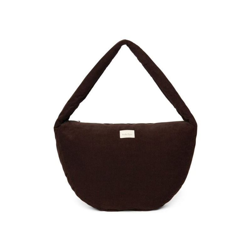 Studio Noos RIB puffy Cross Body bag Dark Brown