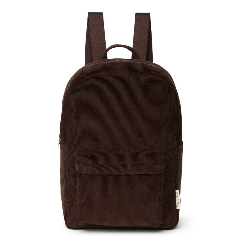 Studio Noos Teddy Midi BACKPACK batůžek s přední kapsou Chocolate