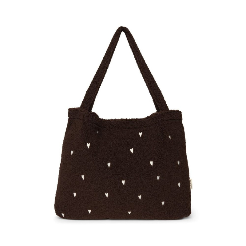 STUDIO NOOS Taška mom bag Teddy - Chocolate Hearts