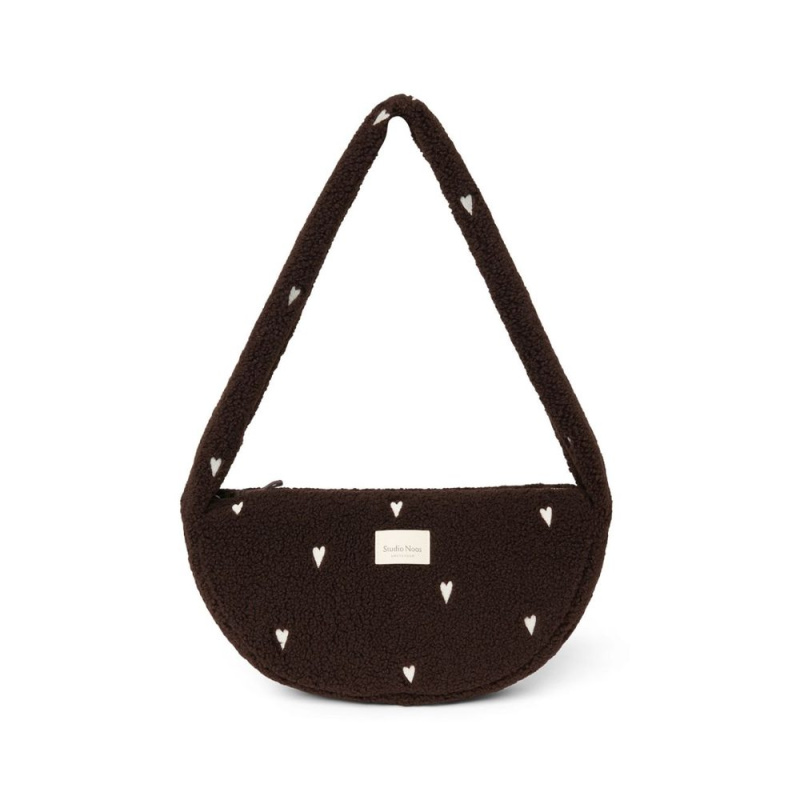 STUDIO NOOS Taška Cross Body Mini Teddy -  Chocolate Hearts